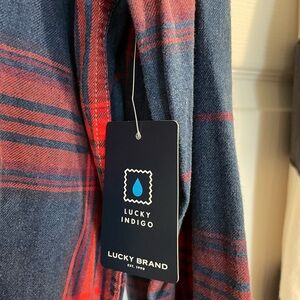 Lucky Brand classic fit indigo snap buttons